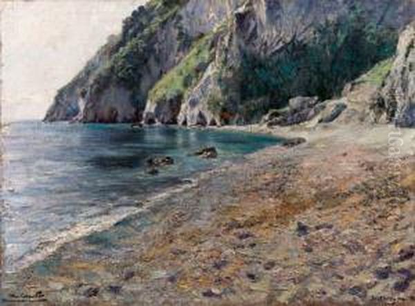 Fontanella - Salerno Oil Painting by Ulisse Caputo