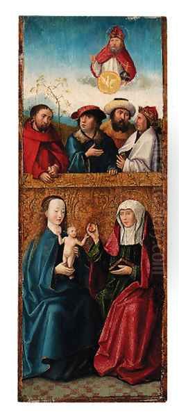 The Virgin and Child with Saint Anne Oil Painting by Barthel Bruyn