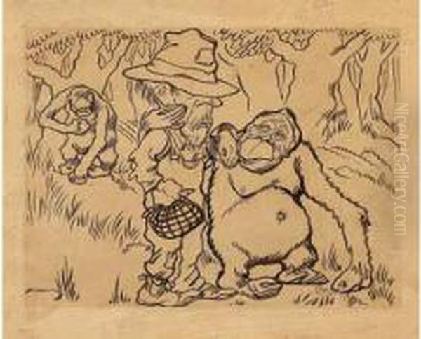 Le Naufrage Oil Painting by (Emmanuel Poire) Caran d'Ache