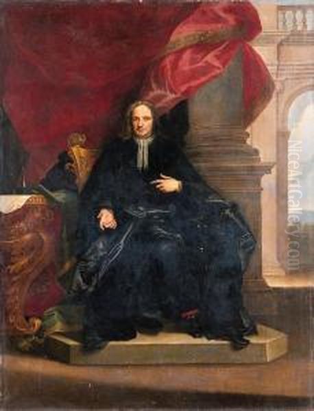 Ritratto Di Un Doge Della 
Repubblica Di Genova, Probabilmente Unesponente Della Famiglia Bombrini Oil Painting by Giovanni Bernardo Carbone