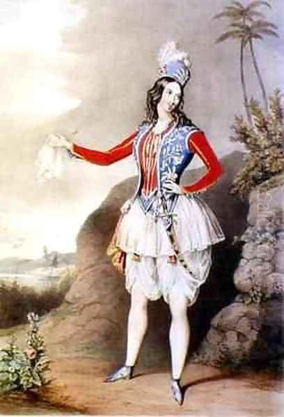 Louisa Fairbrother as Abdallah in the extravaganza 'The Forty Thieves' Oil Painting by John Brandard