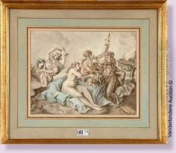 Bacchanales Oil Painting by Jacques Philippe Caresme
