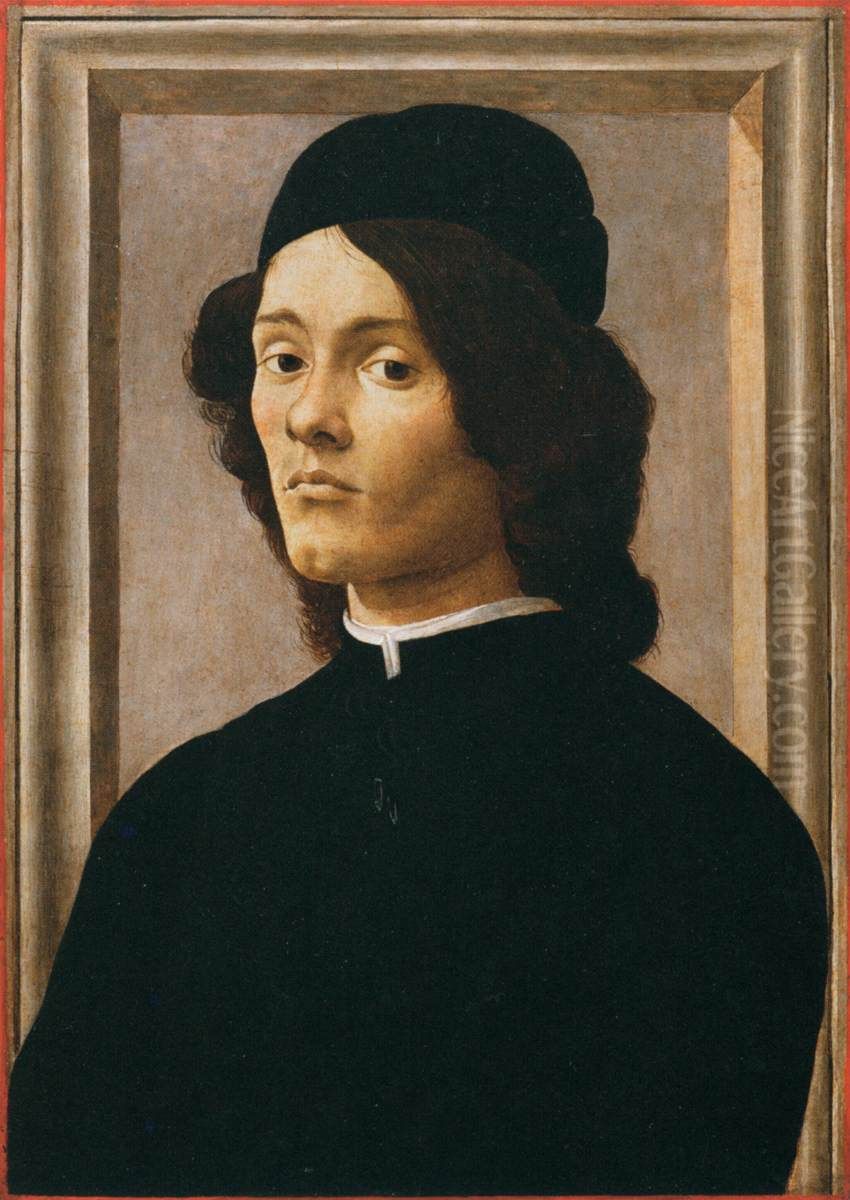 Portrait of a youth Oil Painting by Sandro Botticelli