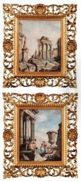 Rovine Con Figure
Rovine Con Figure E Cavaliere Oil Painting by Alberto Carlieri