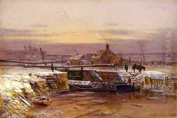 The House by the Canal Oil Painting by Charles Brooke Branwhite