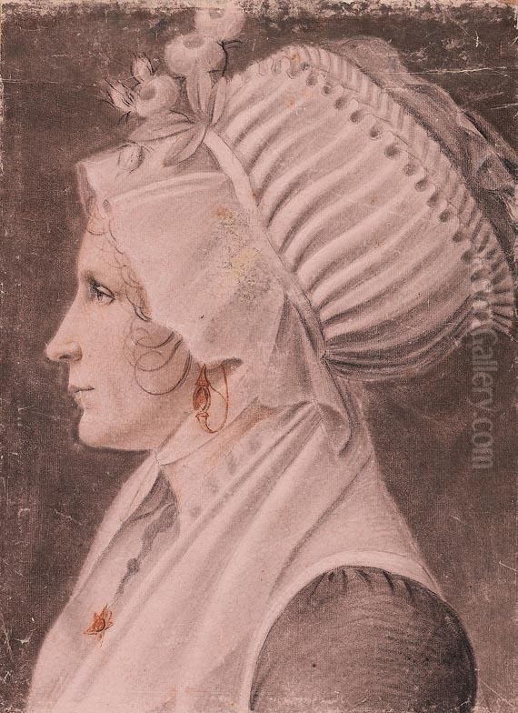 Zugeschrieben - Frauenportrat Im Profil Oil Painting by Antonio Carnicero Y Mancio