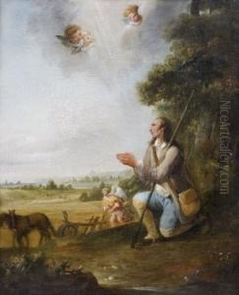 San Isidro Oil Painting by Antonio Carnicero Y Mancio