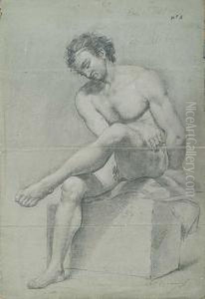 Academia Masculina Oil Painting by Antonio Carnicero Y Mancio