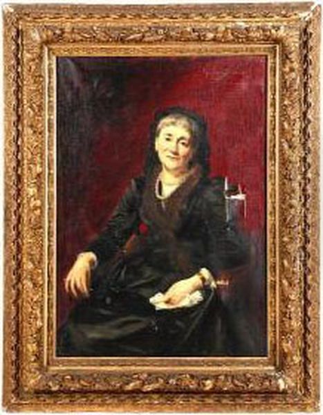 Portrait Of Mrs Yolande Lyne Stephens Oil Painting by Carolus Duran Charles Emile