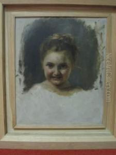 Etude De Portrait D'une Fillette Oil Painting by Carolus Duran Charles Emile