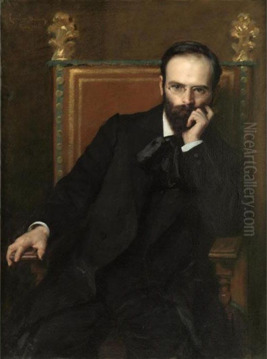 Portrait D'henri Bouchard, 
Sculpteur (1875-1960) [, Portrait Of The Sculptor Henri Bouchard, Oil On
 Canvas, Signed And Located Rome 1906.] Oil Painting by Carolus Duran Charles Emile