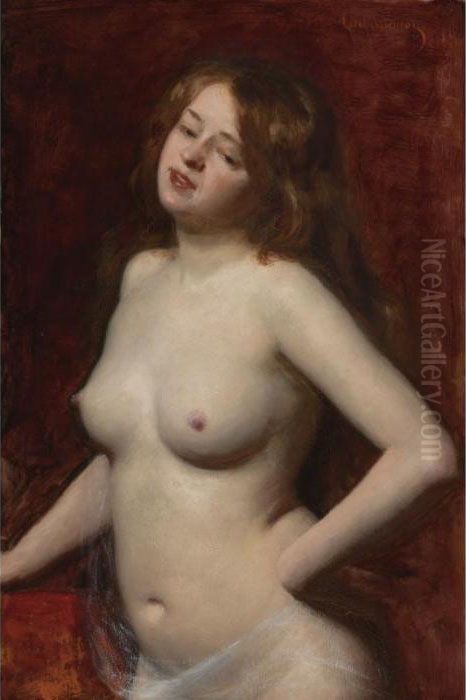 Female Nude Oil Painting by Carolus Duran Charles Emile
