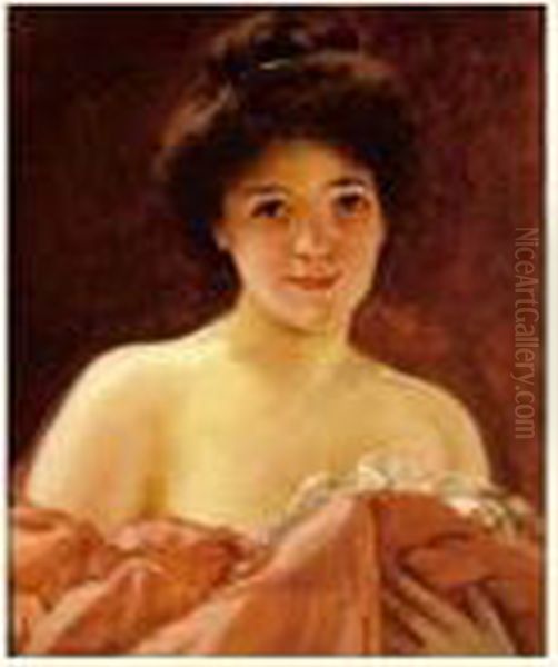 Portrait De Femme Oil Painting by Carolus Duran Charles Emile