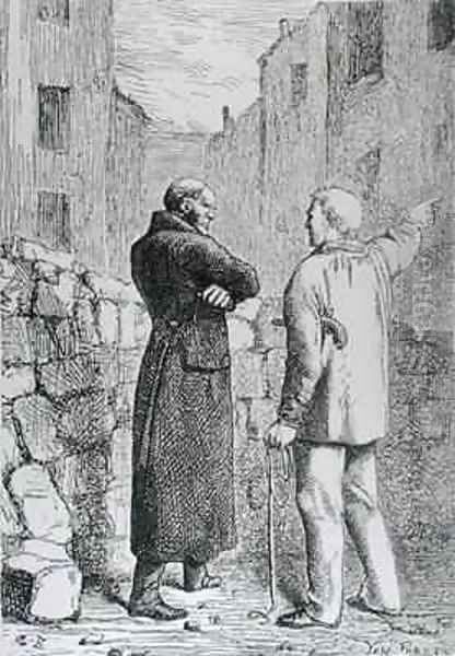 Jean Valjean Gets his Revenge Oil Painting by Brion, Gustave