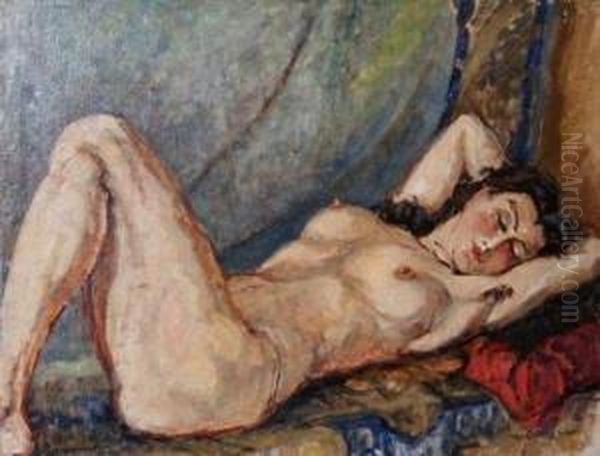 Nu Oil Painting by Augustin Carrera