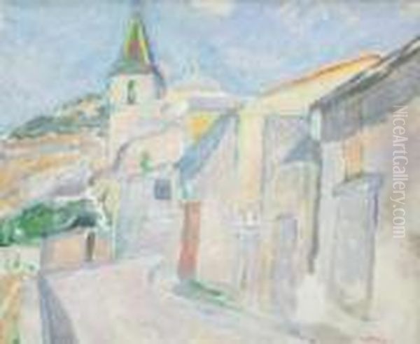 Le Village Oil Painting by Augustin Carrera