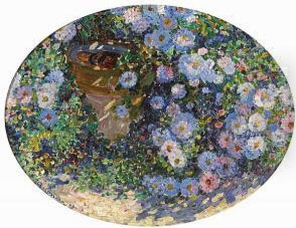 Summer Flowers Oil Painting by Augustin Carrera