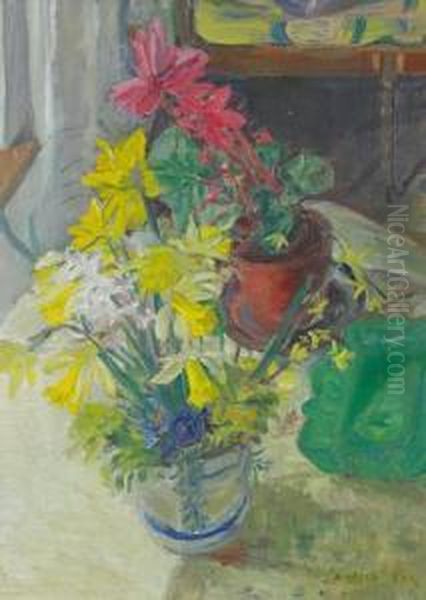 Mixed Flowers Oil Painting by Ethel Carrick-Fox