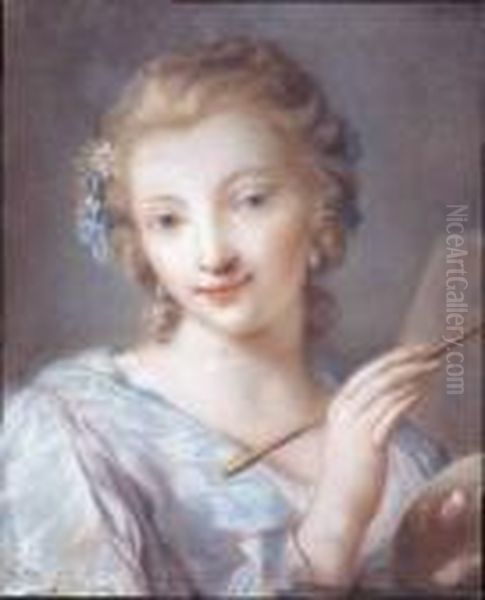 Ritratto Di Giovane Pittrice Oil Painting by Rosalba Carriera