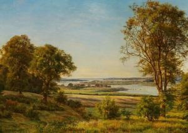 Danish Summer Landscape Oil Painting by Carsten Henrichsen
