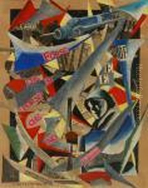 Soldato Futurista Oil Painting by Decio Cartesio