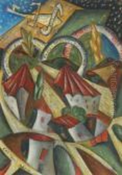 Velocita Futurista - Pirelli Oil Painting by Decio Cartesio