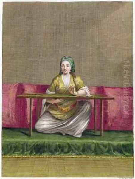 Turkish Girl Oil Painting by Claude du Bose