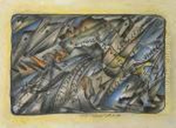 Regno D'italia Futurista Oil Painting by Decio Cartesio