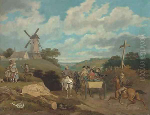 Going to the fair Oil Painting by Hablot Knight Browne