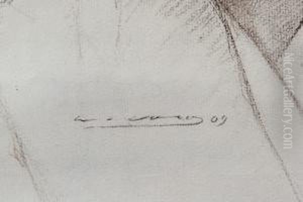 Retrato De Joven Oil Painting by Ramon Casas