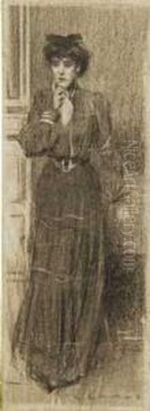 La Noticia Oil Painting by Ramon Casas