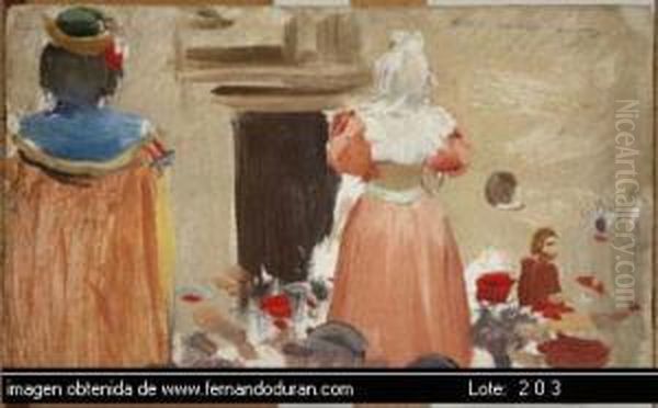 Descripcion De La Obra: Oil Painting by Ramon Casas