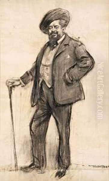 Pompeu Gener Oil Painting by Ramon Casas