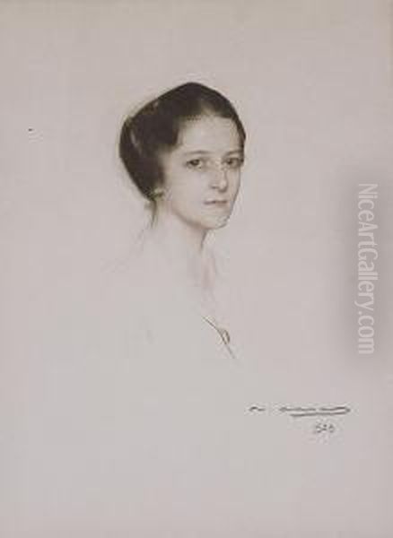 Retrato De Barbara Deering Oil Painting by Ramon Casas