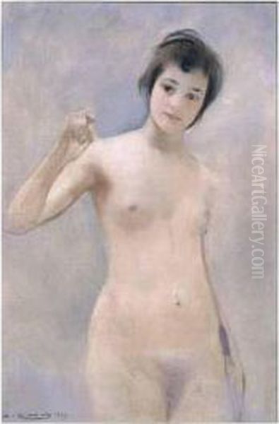 Desnudo Femenino (nude) Oil Painting by Ramon Casas