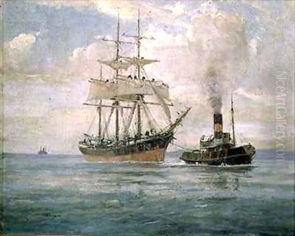 The Tug Oil Painting by John Burgess