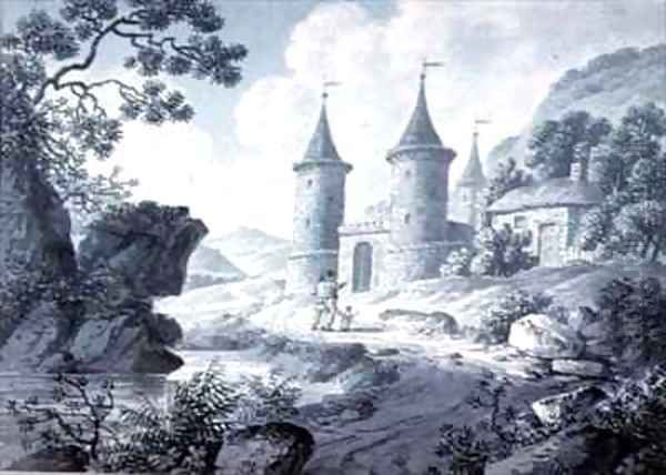 Landscape Sketches 2 Oil Painting by Joseph Francis Burrel