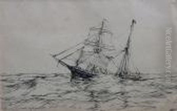 Marina Oil Painting by Roberto Castellanos Mane