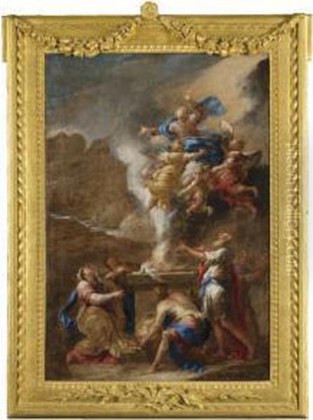 The Sacrifice Of Noah Oil Painting by Valerio Castello