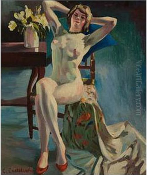 Modelo Oil Painting by Claudio Castelucho