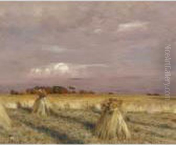 En Champ De Ble En Ete Oil Painting by Jean-Charles Cazin