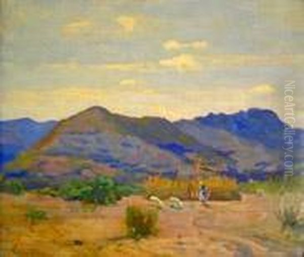 Le Alpi Apuane Oil Painting by Eugenio Cecconi