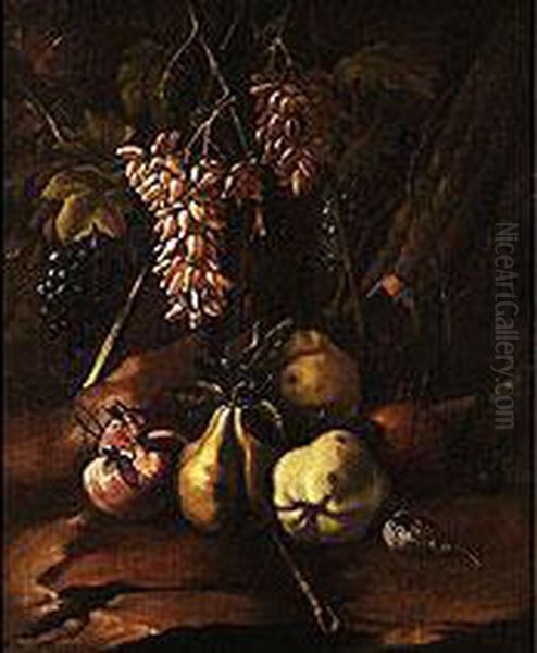 Fruchtestilleben Oil Painting by Michelangelo Cerqouzzi