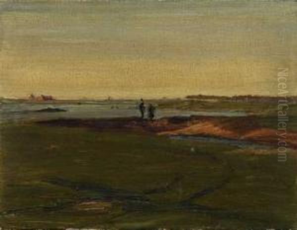 Rheinwiesen Bei Dusseldorf Oil Painting by Theo Champion