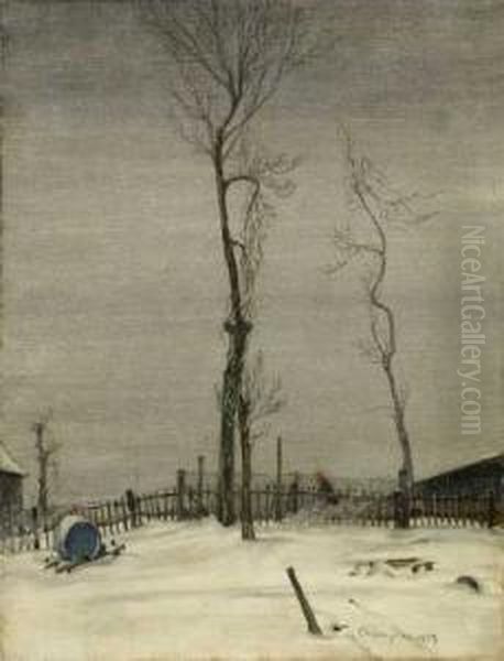 Winterlandschaft Oil Painting by Theo Champion