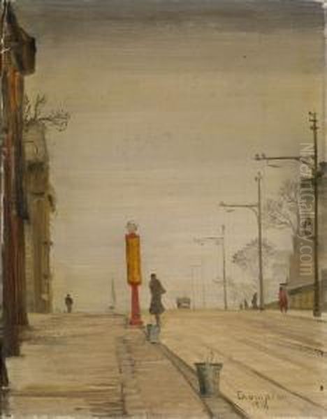 Abschussige Strase Oil Painting by Theo Champion