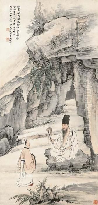 Searching For The Immortal Oil Painting by Feng Chaoran