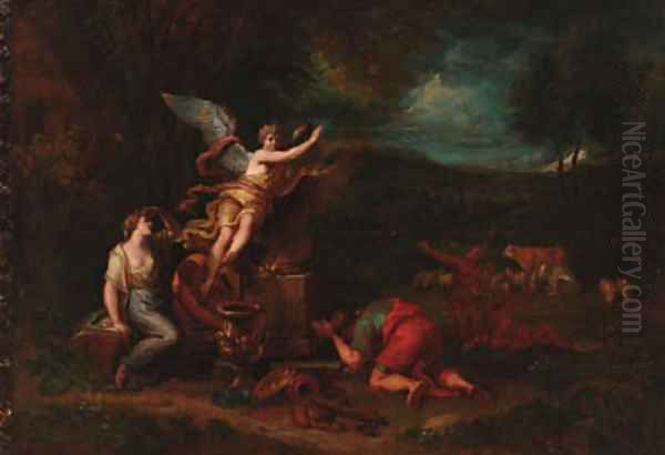 The scarifice of Manoah Oil Painting by Sebastian Bourdon