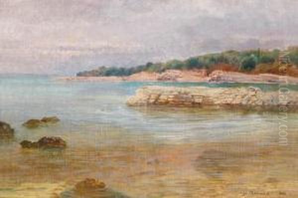 Bucht Von Brioni Oil Painting by Hugo Charlemont