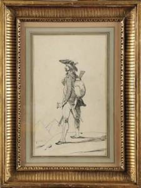 Soldat Durant La Campagne D'egypte Oil Painting by Nicolas Toussaint Charlet